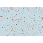 Hem Last stool, light blue - orange splatter
