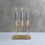 By Lassen Kubus 4 candleholder, brass
