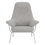 Hem Hai lounge chair, acciaio inox spazzolato - Pebble, vista 3