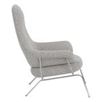 Hem Hai lounge chair, acciaio inox spazzolato - Pebble, vista 2