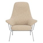 Hem Hai lounge chair, brushed stainless steel - Eggshell, view 5