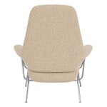 Hem Hai lounge chair, brushed stainless steel - Eggshell, view 2