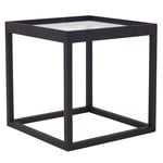 Klassik Studio Cube bord, svart - rökfärgat glas