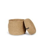 Mifuko Kiondo basket with lid, M, brown, view 5