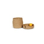 Mifuko Kiondo basket with lid, M, brown, view 3