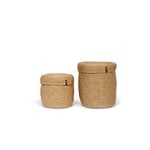 Mifuko Kiondo basket with lid, M, brown, view 4