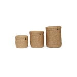 Mifuko Kiondo basket with lid, M, brown, view 6