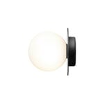 Nuura Liila 1 wall/ceiling lamp, medium, black - opal white