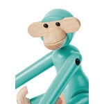 Kay Bojesen Denmark Wooden monkey, mini, turquoise, extra image