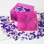 Room Copenhagen Lego Storage Brick 4 Top Lid, glitter medium violet, extra image