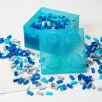 Room Copenhagen Lego Storage Brick 4 Top Deckel, glitzerndes Hellblau, extrabild