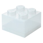 Room Copenhagen Lego Storage Brick 4 Top Lid, glitter translucent, extra image