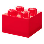 Room Copenhagen Lego Storage Brick 4 Top Lid, translucent red, extra image