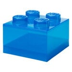 Room Copenhagen Lego Storage Brick 4 Top Lid, translucent blue, extra image