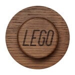 Room Copenhagen Lego Wooden Wall Hanger seinäkoukku 3 kpl, tummaksi petsattu tam