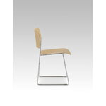 HOWE 40/4 side chair, stackable sled base, chrome - oak veneer, view 7