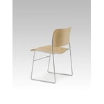HOWE 40/4 side chair, stackable sled base, chrome - oak veneer, view 3