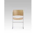 HOWE 40/4 side chair, stackable sled base, chrome - oak veneer, view 4