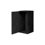 Audo Copenhagen Frame 70 with door, 2 shelves, black stained ash