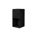 Audo Copenhagen Frame 70 with shelf, 2 drawers, black stained ash