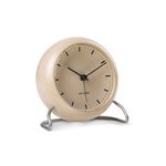 Arne Jacobsen AJ City Hall bordsklocka med larm, sandy beige