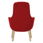 Vitra HAL lounge chair w/ loose cushion, Credo 16 red chilli - oak