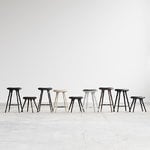 Mater Low Stool, black stained beech