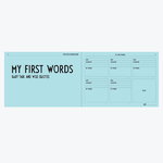 Design Letters The little memory book about little me, musta - turkoosi