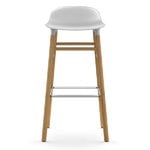 Normann Copenhagen Form bar stool, 75 cm, white - oak