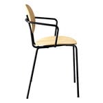 Sibast Piet Hein chair with armrest, black - white lacquered oak
