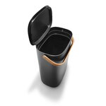 Eva Solo Cestino per la raccolta differenziata Reflect, 33 L, nero, immagine extra