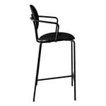 Sibast Piet Hein counter stool with armrest 65 cm, black - black lacque
