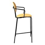 Sibast Piet Hein barstol med armstöd, 65 cm, svart - oljad ek