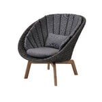 Cane-line Peacock lounge chair, teak - dark grey