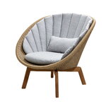 Cane-line Peacock lounge chair cushion set, light grey