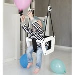 Lillagunga Lillagunga Toddler swing, white - black seat and rope