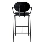 Sibast Piet Hein bar stool with armrest 75 cm, black - black lacquered 