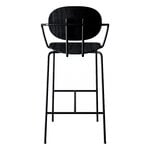 Sibast Piet Hein bar stool with armrest 75 cm, black - black lacquered , extra image