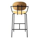Sibast Piet Hein bar stool with armrest 75 cm, black - oiled oak