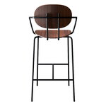 Sibast Piet Hein bar stool with armrest 75 cm, black - oiled walnut