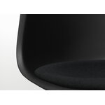 Vitra Chaise Eames DSR, deep black RE - chrome - coussin nero