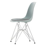Vitra Eames DSR-stol, ljusgrå - krom - nero/elfenbenskudde