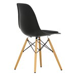 Vitra Eames DSW tuoli, deep black - vaahtera - nero pehmuste