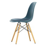 Vitra Eames DSW tuoli, sea blue - vaahtera - sea blue/t.harmaa pehmust