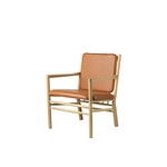 FDB Møbler J147 lounge chair, oak - cognac leather
