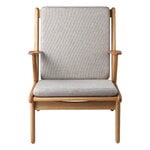 FDB Møbler J53 easy chair, oak - Cosmo 30 light grey, extra image