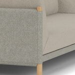 FDB Møbler L48 Moesgaard 3-seater sofa, oak - Sealife light beige - white, view 6