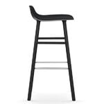 Normann Copenhagen Form bar stool, 75 cm, black - black oak