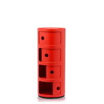 Kartell Componibili storage unit, 4 modules, red
