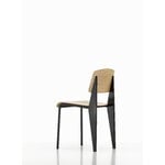 Vitra Chaise Standard, noir profond - chêne